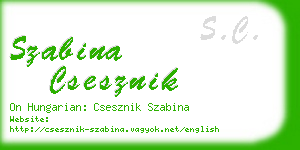 szabina csesznik business card